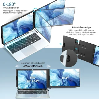 Draagbare Dubbele Monitor 15,6 inch voor Laptop