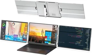 Draagbare monitor 15 inch ips full hd zilver