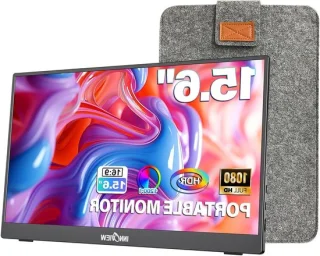 Draagbare monitor 156 inch zwart