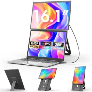 Draagbare monitor 16 inch zwart