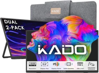 Draagbare monitor 2-pack 15,6 inch fhd