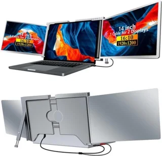 Draagbare triple monitor extender voor laptops 15-17.3 inch