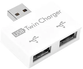 Draagbare usb 2.0 hub met twee usb poorten