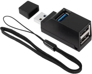 Draagbare usb 3.0 hub met 3 poorten