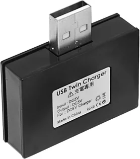 Draagbare USB-splitter en oplaadhub converter - zwart