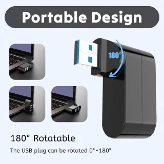 Draaibare 4-poorts USB-hub