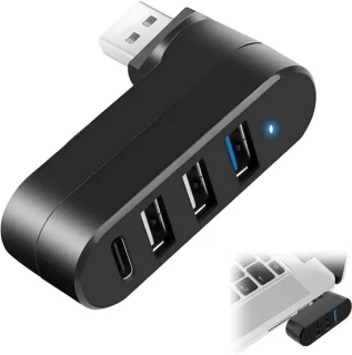 Draaibare 4-poorts USB-hub