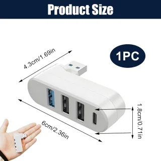 Draaibare USB-C Hub
