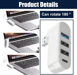 Draaibare USB-C Hub