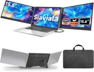 Drievoudige schermverlenging voor 15.6 inch laptops - zwart