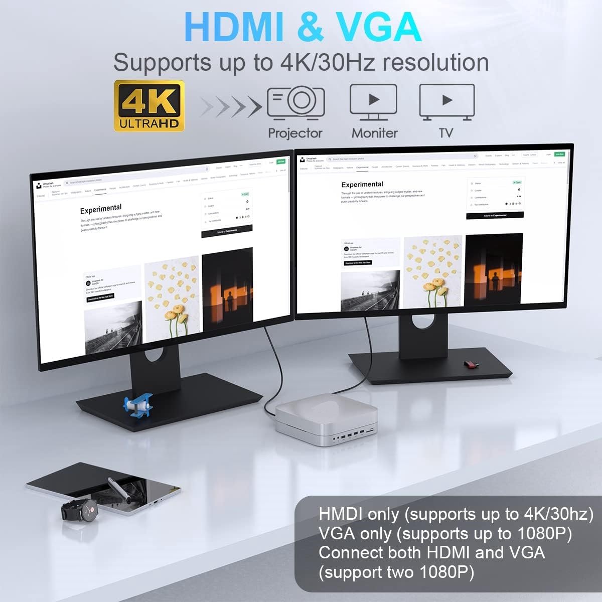 DrPhone MH483 USB C Docking Station met 2.5 inch HDD/SSD Behuizing Zilver