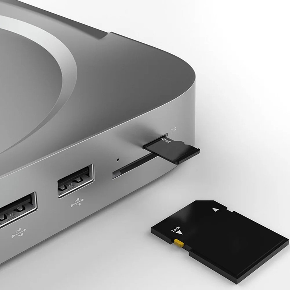 DrPhone MH483 USB C Docking Station met 2.5 inch HDD/SSD Behuizing Zilver