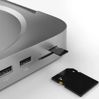 DrPhone MH483 USB C Docking Station met 2.5 inch HDD/SSD Behuizing Zilver