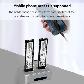 Dual-Bay M.2 NVMe SSD Kloner Dockingstation