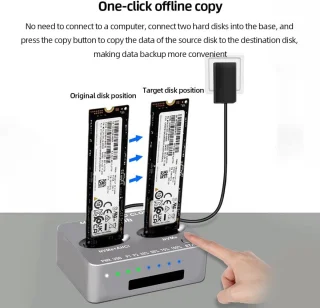 Dual-Bay M.2 NVMe SSD Kloner Dockingstation