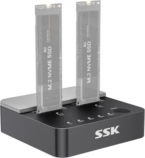 Dual-Bay NVMe M.2 SSD Docking Station Adapter
