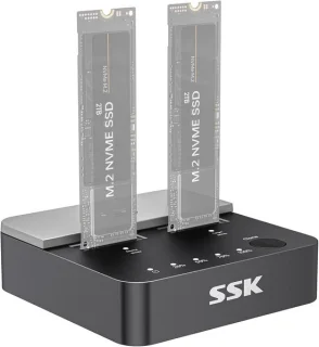 Dual-Bay NVMe M.2 SSD Docking Station Adapter
