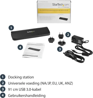 Dual Monitor Docking Station voor Laptop