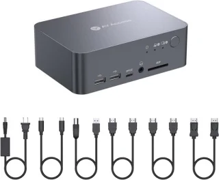Dual monitor KVM switch en dockingstation