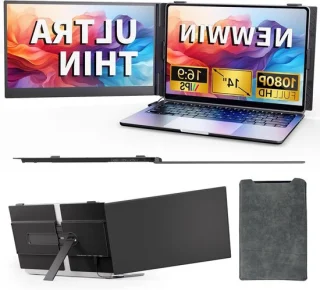 Dubbel laptop scherm 14 inch FHD zwart