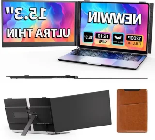 Dubbel laptopscherm 15.3 inch zwart