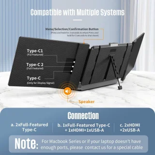 Dubbele Draagbare Monitor Extender