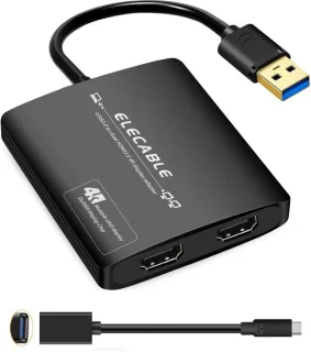 Dubbele HDMI-naar-USB Adapter