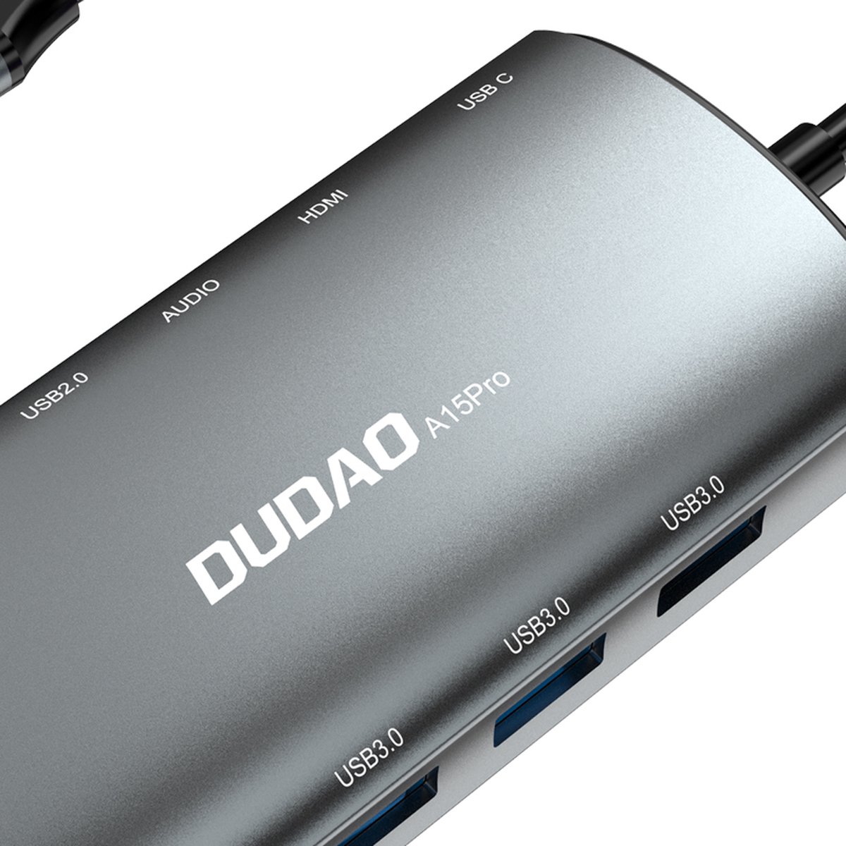 DUDAO A15PRO Laptop Dock USB 3.2 Type-A & Type-C Grijs