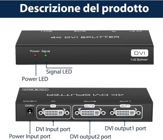 DVI-splitter 1-naar-2 poorts