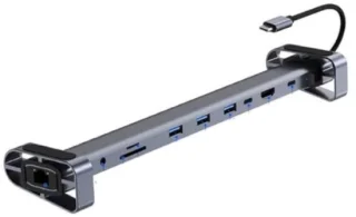 Elkuaie USB-C Dockingstation voor laptop - Zwart