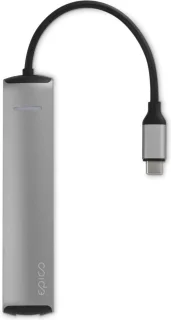 Epico Laptop Dock & Poortreplicator Type-C Zwart/Zilver