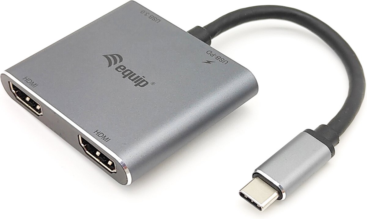 Equip 133484 USB Type-C Hub 3.2 Gen 1 Zilver