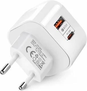 ERBO 2 poorten USB + USB-C stekkeradapter