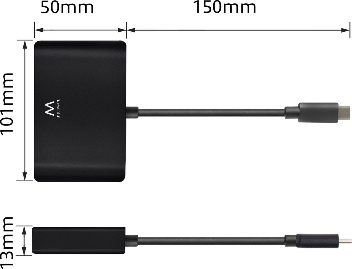 EW9827 USB-C multiport adapter HDMI VGA Ethernet USB hub