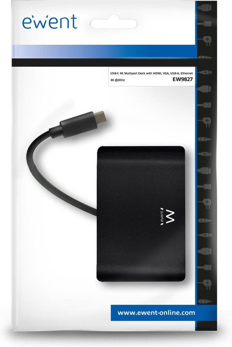 EW9827 USB-C multiport adapter HDMI VGA Ethernet USB hub
