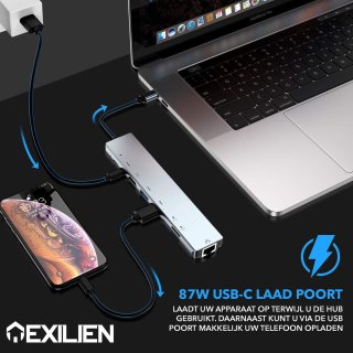 Wat vinden we goed aan de Exilien USB-C Hub - Grijs