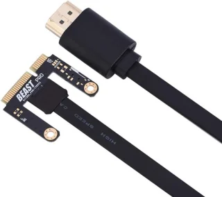 Externe videokaartkabel voor V8.0 - 70 cm - zwart