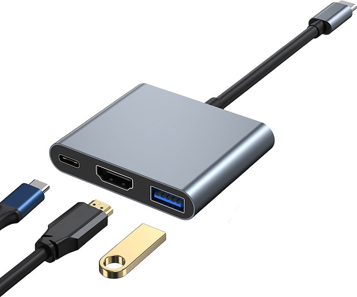 Ferfito Aluminium 3-in-1 USB-C Hub