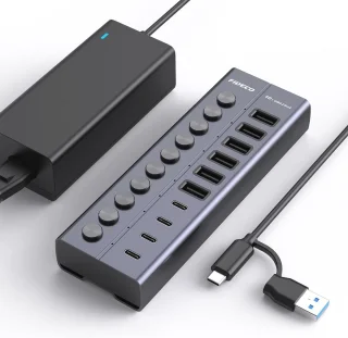 FIDECO 10-poorts USB-hub
