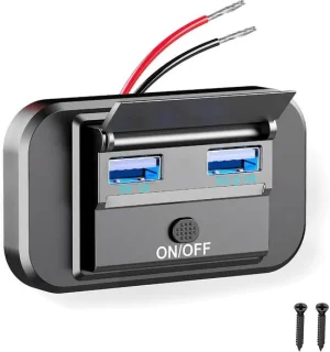 Gebildet 12-24V RV USB-uitgang met aan/uit-schakelaar