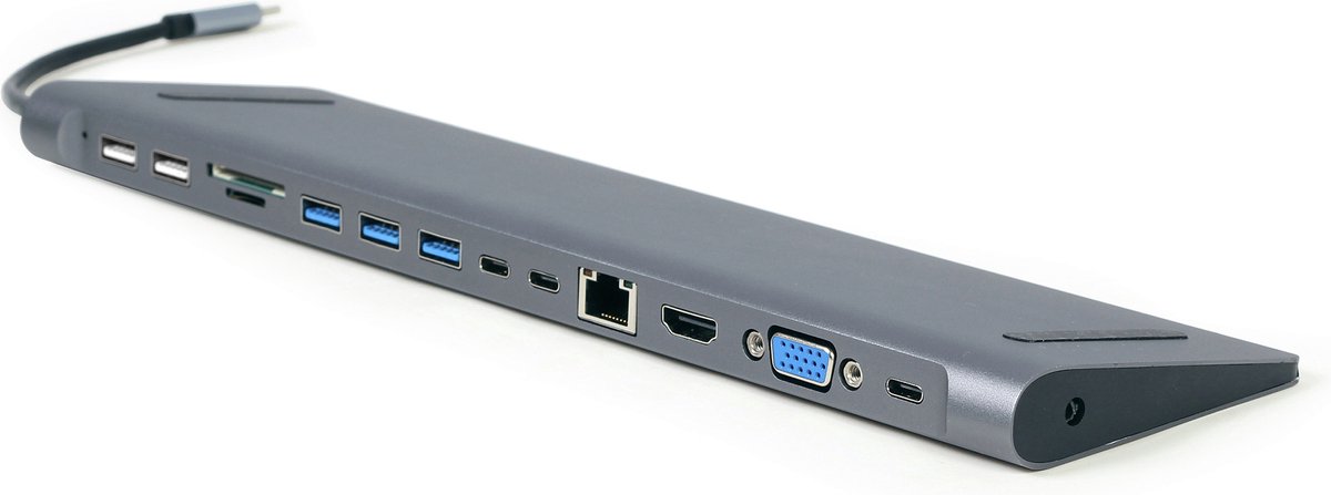 GEMBIRD USB Hub A-CM-COMBO9-01 Grey