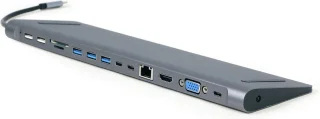 GEMBIRD USB Hub A-CM-COMBO9-01 Grey