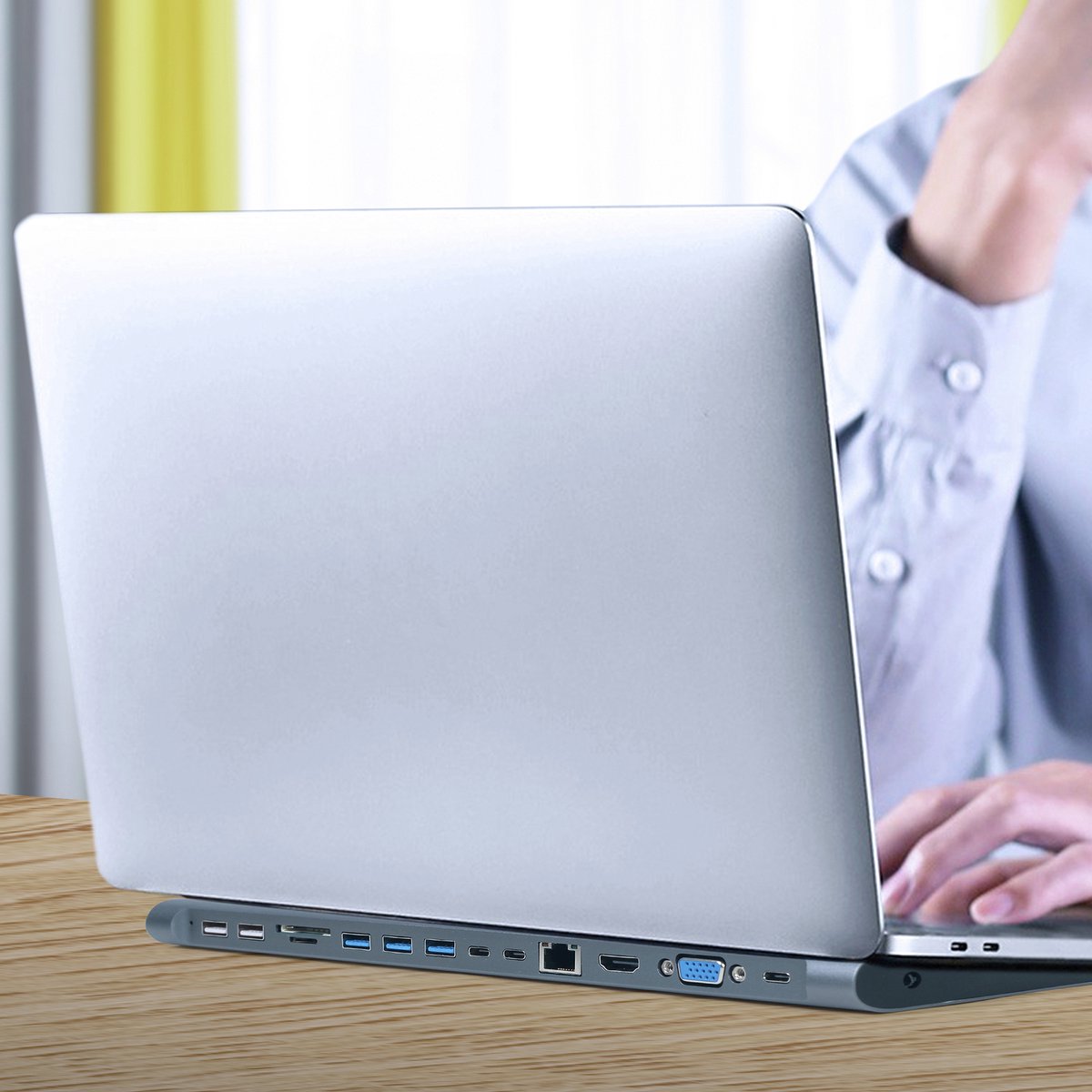 GEMBIRD USB Hub A-CM-COMBO9-01 Grey