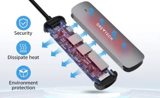 GREYTECH 6-in-1 USB-C Hub Docking Station Spacegrijs
