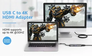 GREYTECH 6-in-1 USB-C Hub Docking Station Spacegrijs