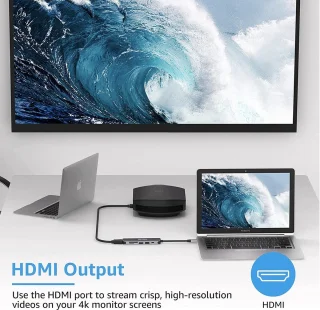 GREYTECH 6-in-1 USB-C Hub Docking Station Spacegrijs