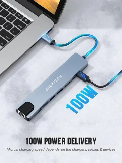 GREYTECH USB C HUB 8-in-1 Spacegrijs
