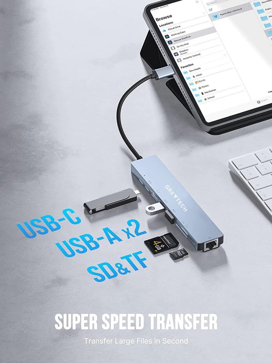 GREYTECH USB C HUB 8-in-1 Spacegrijs