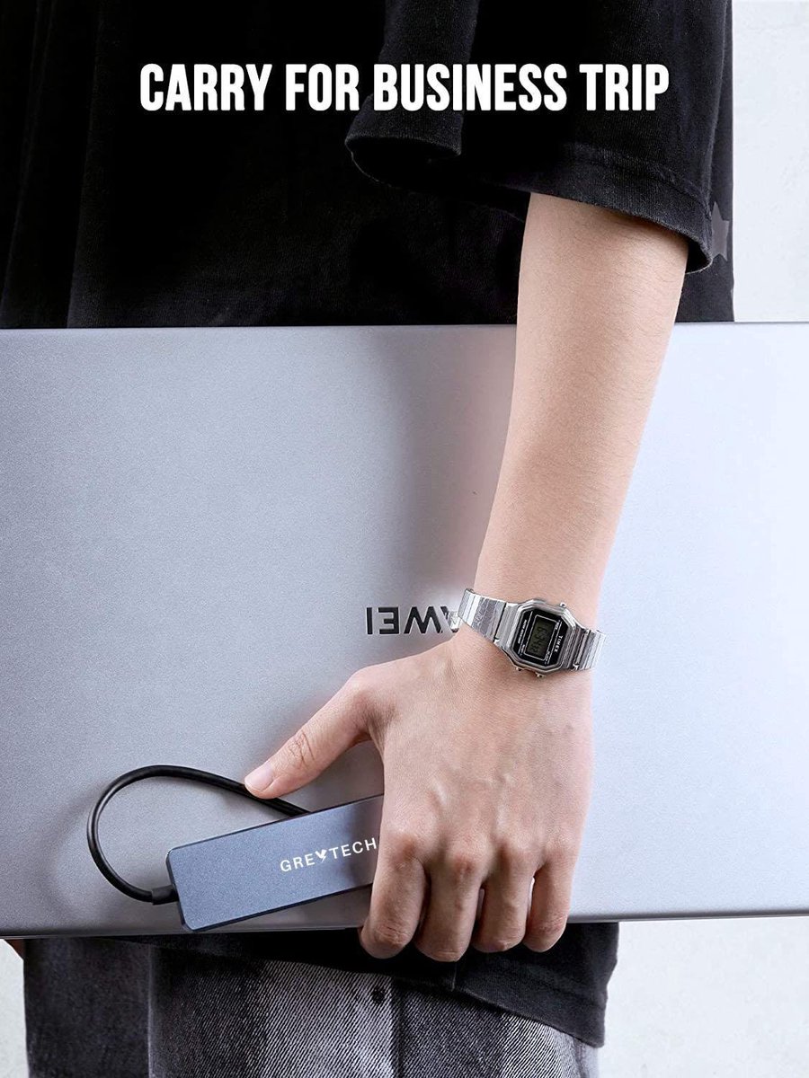GREYTECH USB C HUB 8-in-1 Spacegrijs