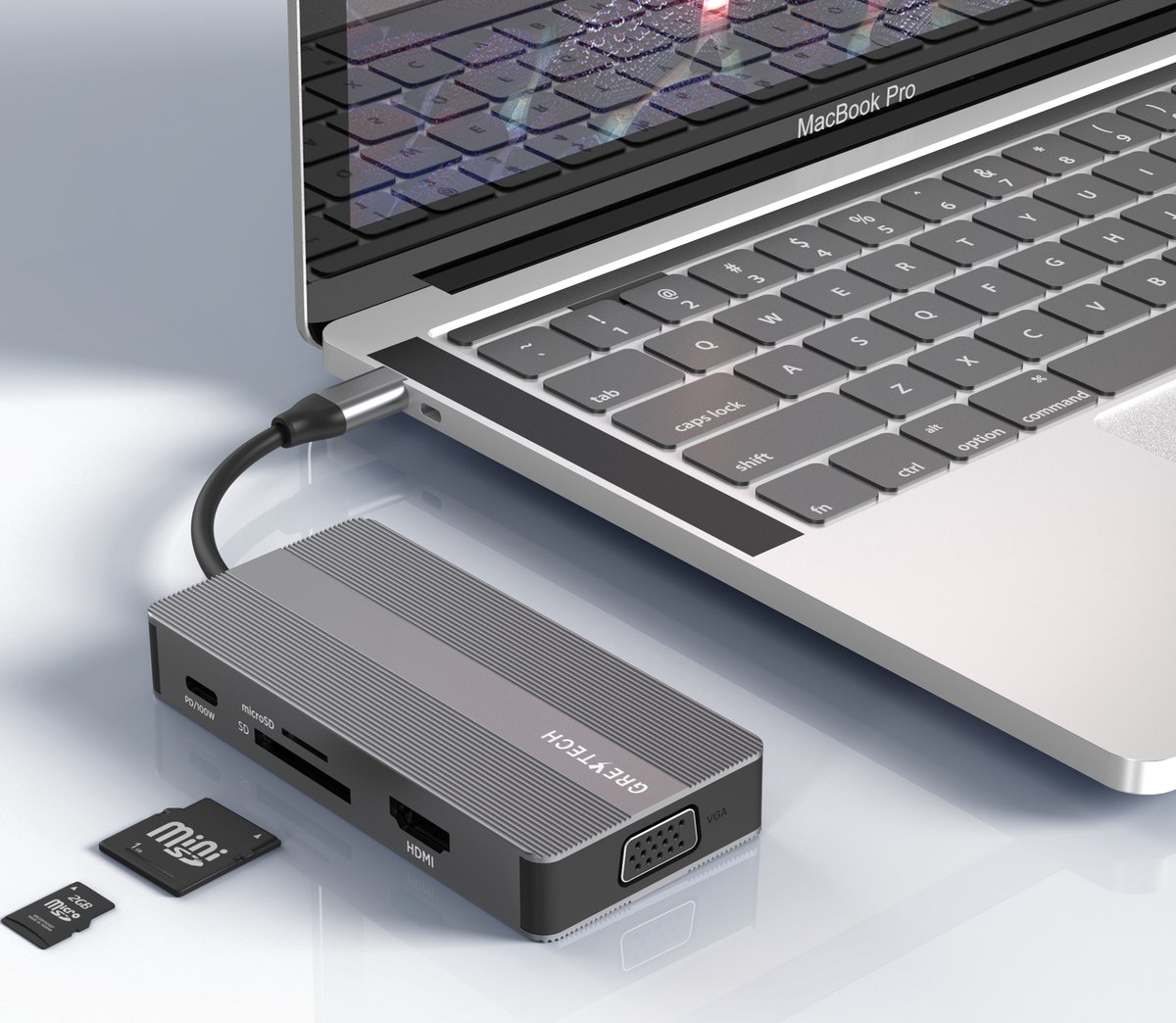 Greytech USB-C Laptop Docking Station SpaceGray